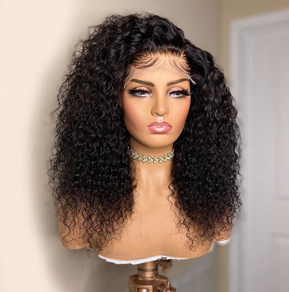 Afro Curly Lace Front Wig – Synthetic Hair for Women