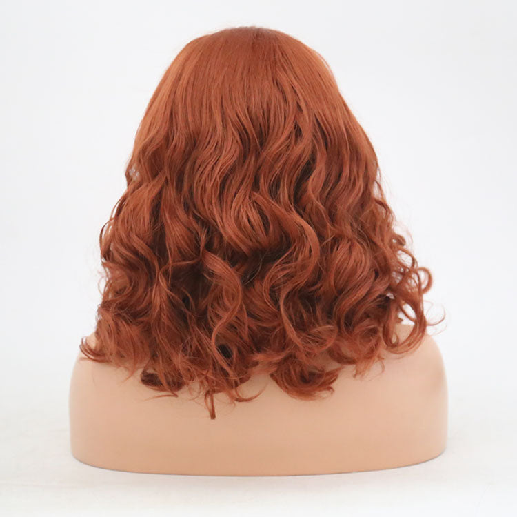 Short Curly Bob Lace Front Wig – #350 Honey Brown