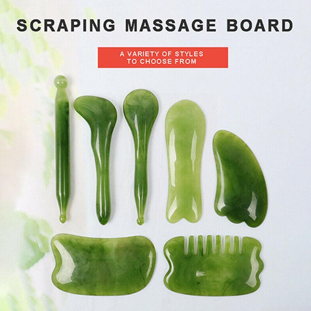 Jade Face Roller & Gua Sha Massage Set