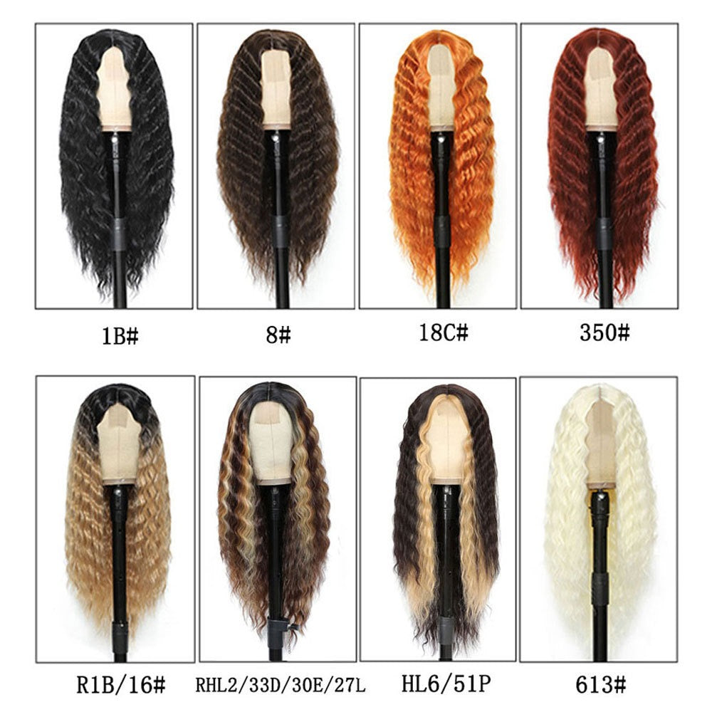 Deep Wave Long Curly Lace Wig – Center Part Headband Style