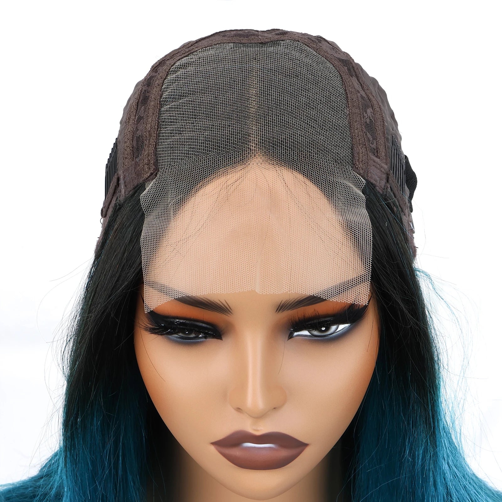 4x4 Lace Closure Bob Wig – T1B/Green Human Hair | Double Drawn Straight