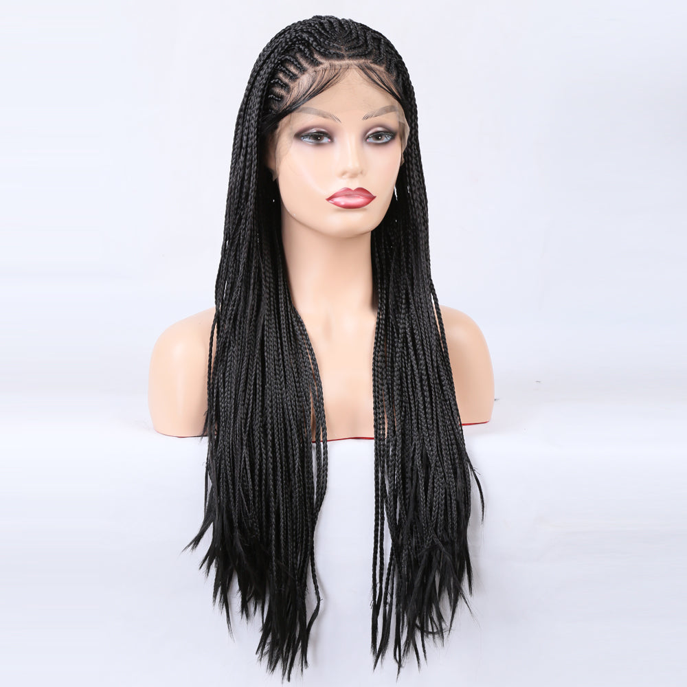 Dreadlock Braided Lace Front Wig – Three Strand Style