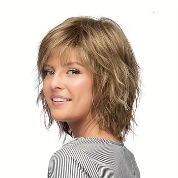 radiant white gold wig – short curly style flattering all face shapes