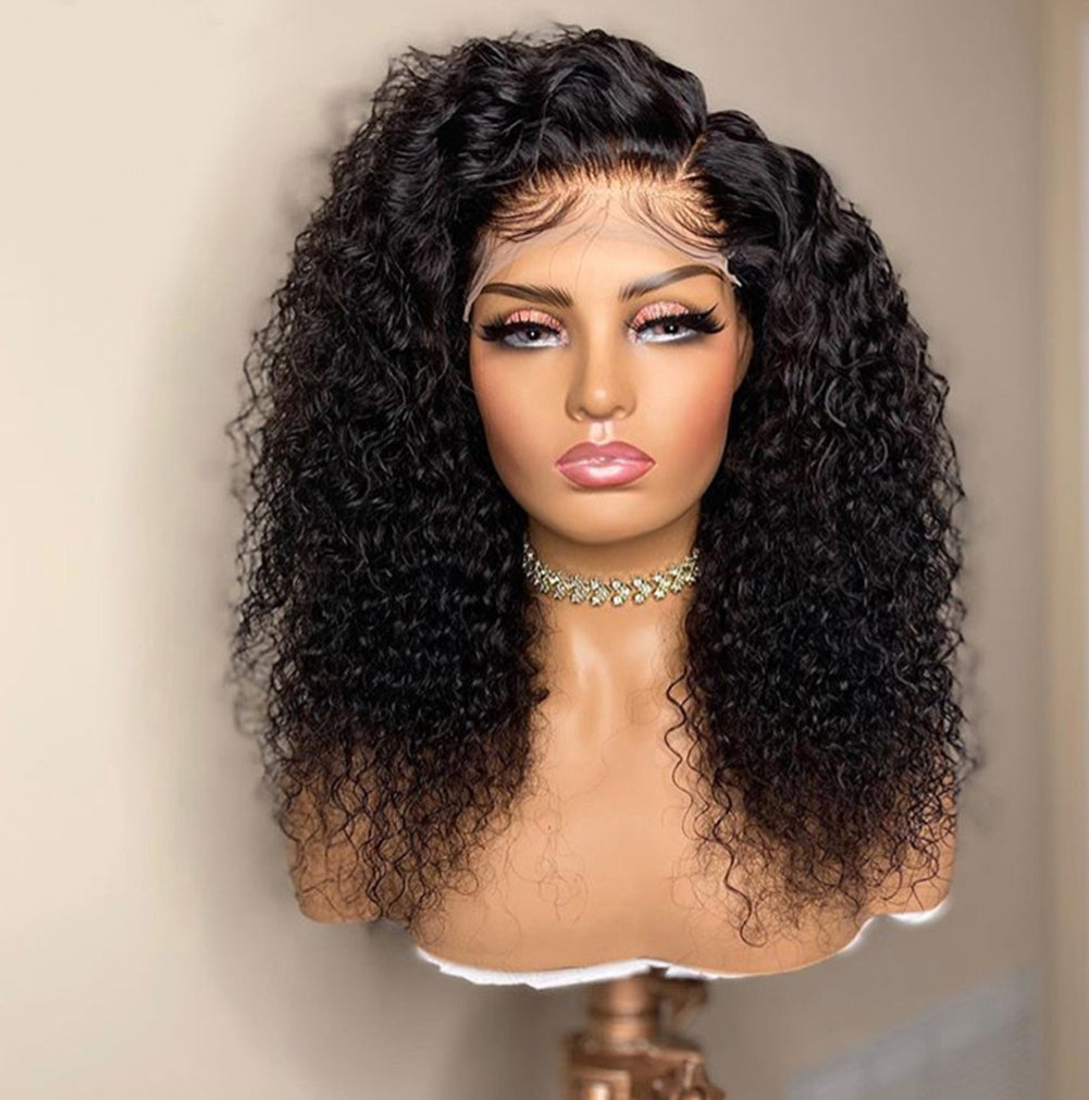 Afro Curly Lace Front Wig – Synthetic Hair for Women