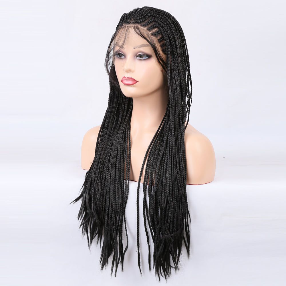 Dreadlock Braided Lace Front Wig – Three Strand Style