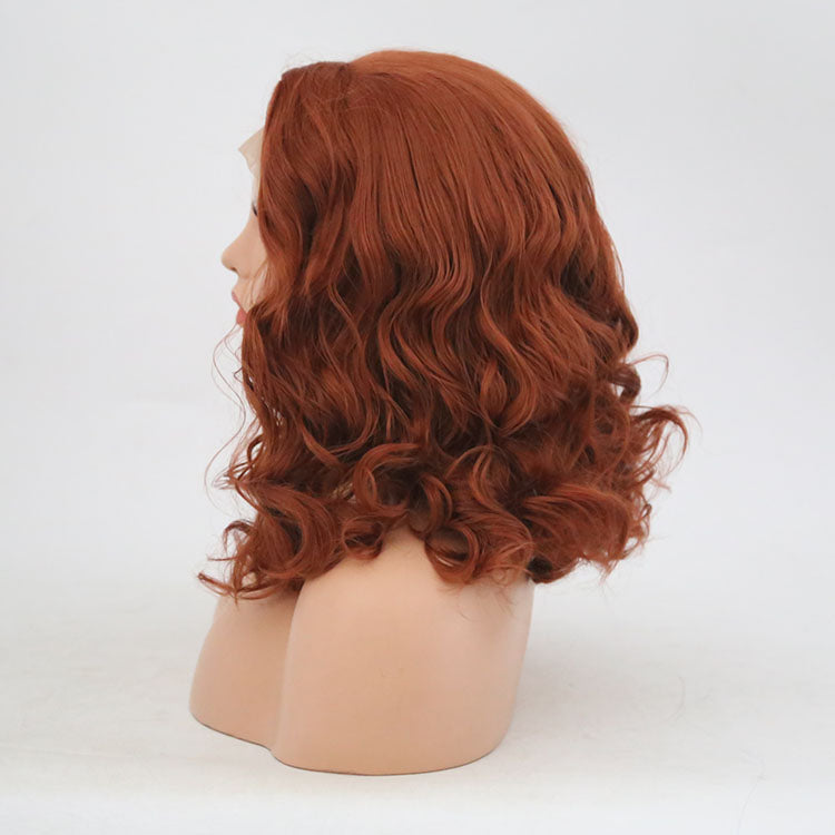 Short Curly Bob Lace Front Wig – #350 Honey Brown