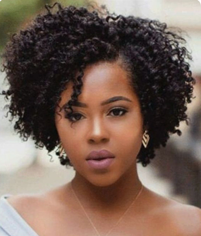 Natural African Small Curly Wig – Short Curly Hair Headgear