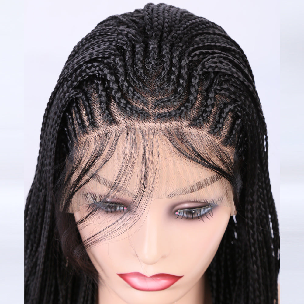 Dreadlock Braided Lace Front Wig – Three Strand Style