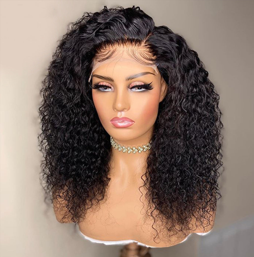 Afro Curly Lace Front Wig – Synthetic Hair for Women