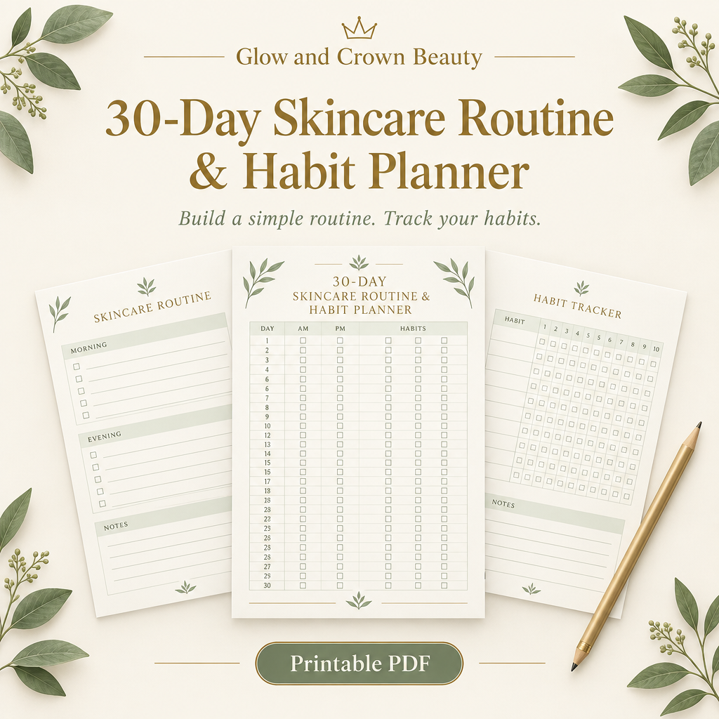 Glow and Crown Beauty planner cover